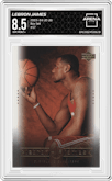 Lebron James from the 2003-04 Upper Deck LeBron James  set graded by Arena Club and given an overall grade of 8.5.