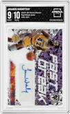 James Worthy from the 2019-20 Panini Mosaic  set graded by Arena Club and given an overall grade of 9.