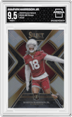 Marvin Harrison Jr. from the 2023 Panini Select set graded by Arena Club and given an overall grade of 9.5.