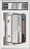 Brandon Miller from the 2022-23 Bowman University Chrome set featuring a Fuchsia Mini-Diamond Refractor parallel graded by Arena Club and given an overall grade of 10.