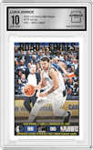 Luka Doncic from the 2022-23 Panini NBA Hoops set graded by Arena Club and given an overall grade of 10.