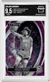 Jalen Green from the 2023-24 Panini Spectra set featuring a Purple Scope FOTL parallel graded by Arena Club and given an overall grade of 9.5.