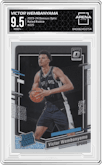 Victor Wembanyama from the 2023-24 Donruss Optic set graded by Arena Club and given an overall grade of 9.5.