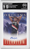 Rayan Rupert from the 2023-24 Panini Origins set featuring a Red parallel graded by Arena Club and given an overall grade of 9.