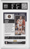 Hunter Tyson from the 2023-24 Panini Contenders Optic set featuring a Orange parallel graded by Arena Club and given an overall grade of 9.5.