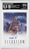 Marcus Sasser from the 2023-24 Panini Origins set graded by Arena Club and given an overall grade of 9.5.