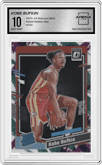 Kobe Bufkin from the 2023-24 Donruss Optic set featuring a Jazz parallel graded by Arena Club and given an overall grade of 10.