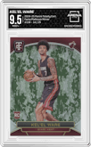 Kel’el Ware from the 2024-25 Panini Totally Certified set featuring a Camo Platinum Mirror parallel graded by Arena Club and given an overall grade of 9.5.