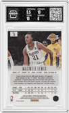 Maxwell Lewis from the 2023-24 Panini Prizm Deca set featuring a Blue Prizm parallel graded by Arena Club and given an overall grade of 8.5.