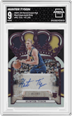 Hunter Tyson from the 2023-24 Panini Crown Royale  set featuring a Pink parallel graded by Arena Club and given an overall grade of 9.