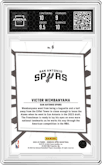 Victor Wembanyama from the 2023-24 Donruss Optic set graded by Arena Club and given an overall grade of 9.5.