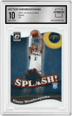 Victor Wembanyama from the 2023-24 Donruss Optic set graded by Arena Club and given an overall grade of 10.