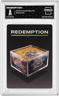 Redemption from the Pokemon Sealed Base Set set graded by Arena Club and given an overall grade of 0.