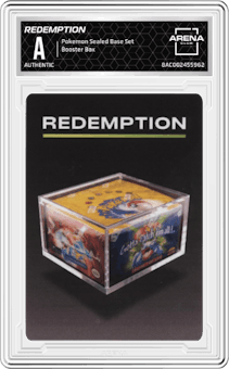 Redemption from the Pokemon Sealed Base Set set graded by Arena Club and given an overall grade of 0.