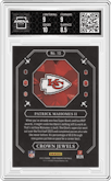 Patrick Mahomes II from the 2023 Panini Contenders set graded by Arena Club and given an overall grade of 9.