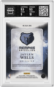 Jaylen Wells from the 2024-25 Panini Origins set graded by Arena Club and given an overall grade of 9.5.