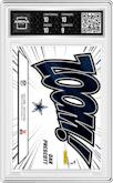 Dak Prescott from the 2024 Panini Zenith set featuring a Blue parallel graded by Arena Club and given an overall grade of 9.5.