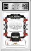 Ladd McConkey from the 2024 Panini Prizm Draft Picks set featuring a  Blue Ice parallel graded by Arena Club and given an overall grade of 10.