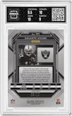 Davante Adams from the 2022 Panini Prizm set featuring a Gold Prizm parallel graded by Arena Club and given an overall grade of 9.5.