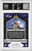 Adisa Isaac from the 2024 Panini Mosaic set featuring a Choice Nebula parallel graded by Arena Club and given an overall grade of 9.