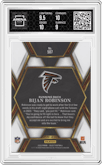 Bijan Robinson from the 2022 Panini Select set graded by Arena Club and given an overall grade of 9.5.
