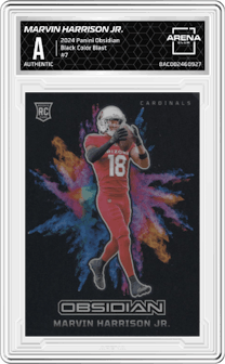 Marvin Harrison Jr. from the 2024 Panini Obsidian set graded by Arena Club.