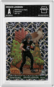 Drake London from the 2022 Panini Donruss Optic set graded by Arena Club.