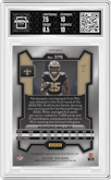 Kendre Miller from the 2023 Panini Prizm set featuring a Gold Vinyl parallel graded by Arena Club and given an overall grade of 8.