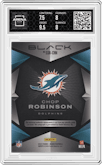 Chop Robinson from the 2024 Panini Black set featuring a Gold parallel graded by Arena Club and given an overall grade of 8.