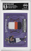 Caleb Williams from the 2024 Panini Obsidian set featuring a Purple parallel graded by Arena Club and given an overall grade of 9.5.
