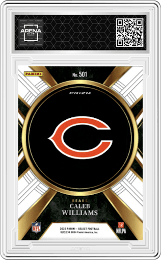 Caleb Williams from the 2023 Panini Select set graded by Arena Club.