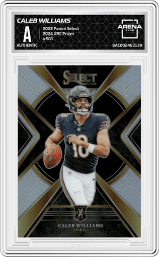 Caleb Williams from the 2023 Panini Select set graded by Arena Club.