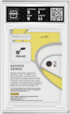 Keyonte George from the 2023-24 Panini Immaculate Collection set featuring a Red  parallel graded by Arena Club and given an overall grade of 9.