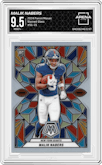 Malik Nabers from the 2024 Panini Mosaic set graded by Arena Club and given an overall grade of 9.5.