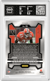 Deion Sanders from the 2023 Panini Prizm set featuring a Red Shimmer parallel graded by Arena Club and given an overall grade of 9.