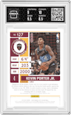 Kevin Porter Jr. from the 2019-20 Panini Contenders Optic set featuring a Orange parallel graded by Arena Club and given an overall grade of 9.