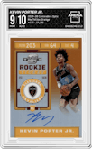Kevin Porter Jr. from the 2019-20 Panini Contenders Optic set featuring a Orange parallel graded by Arena Club and given an overall grade of 9.