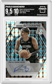 Paolo Banchero from the 2022-23 Panini Mosaic set featuring a Mosaic parallel graded by Arena Club and given an overall grade of 9.5.