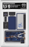 Jonathan Kuminga from the 2021-22 Panini One and One set graded by Arena Club and given an overall grade of 9.5.