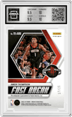 Amen Thompson from the 2023-24 Panini Mosaic set featuring a Blue parallel graded by Arena Club and given an overall grade of 10.