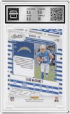 Ladd McConkey from the 2024 Panini Absolute set featuring a Spectrum parallel graded by Arena Club and given an overall grade of 10.