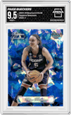 Paige Bueckers from the 2023-24 Bowman U Chrome Sapphire set graded by Arena Club and given an overall grade of 9.5.