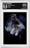 Zay Flowers from the 2023 Panini Black set graded by Arena Club and given an overall grade of 8.5.