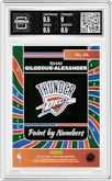 Shai Gilgeous-Alexander from the 2024-25 Panini Court Kings set graded by Arena Club and given an overall grade of 9.
