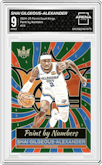 Shai Gilgeous-Alexander from the 2024-25 Panini Court Kings set graded by Arena Club and given an overall grade of 9.