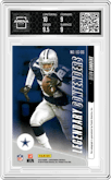 Deion Sanders from the 2018 Panini Contenders set graded by Arena Club and given an overall grade of 9.5.