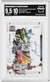 Bennedict Mathurin from the 2023-24 Panini Impeccable set graded by Arena Club and given an overall grade of 9.5.