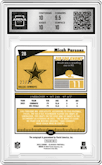 Micah Parsons from the 2022 Panini Classics set featuring a Purple parallel graded by Arena Club and given an overall grade of 10.