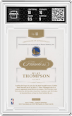 Klay Thompson from the 2016-17 Panini Flawless  set featuring a Double Diamond parallel graded by Arena Club and given an overall grade of 9.5.