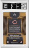 Rome Odunze from the 2024 Panini Gold Standard set featuring a White Gold parallel graded by Arena Club and given an overall grade of 8.5.